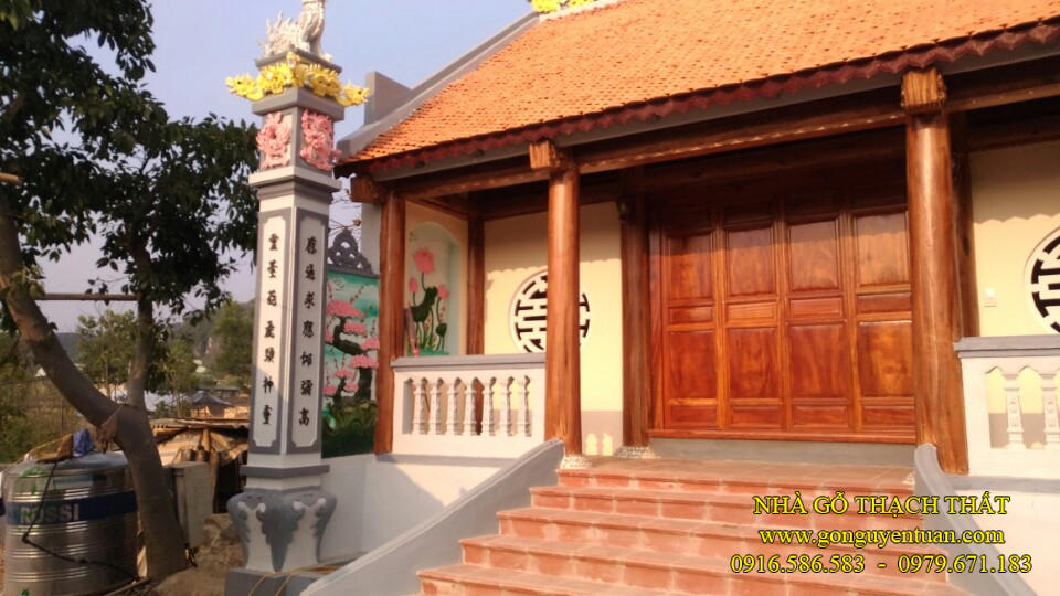 Nhà thờ họ thiết kế khung bê tông mái gỗ